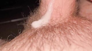 The guy jerks off on hentai and sweetly cums