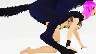 Curvy Bitch breeds with Furry Werewolf | Big Cock Monster | 3D Porn Wild Life