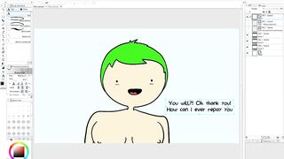 Making Of - POV Shy Green Haired Slut Loves Dick More Than Anything (Speed Paint)