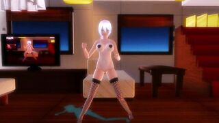 【MMD】Waist swing dance [(Flame road) Ver] Solo【R-18】