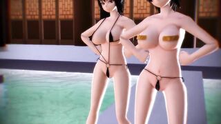 【MMD】Waist pretend dance!【R-18】