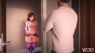What Do You Do When D.Va Shows Up At Your Door Naked? (Full Video) - ViceR34