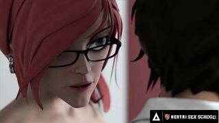 HENTAI SEX UNIVERSITY - Big Dick Student Impresses MILF Principal With Second Round After CREAMPIE!