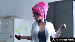 HENTAI SEX UNIVERSITY - Big Dick Student Impresses MILF Principal With Second Round After CREAMPIE!