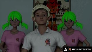HENTAI SEX UNIVERSITY - Big Dick Student Impresses MILF Principal With Second Round After CREAMPIE!