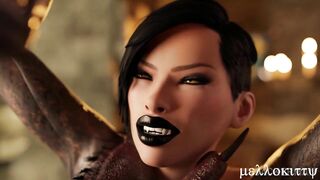 Beautiful Vamp Girl's First Time Monster Cock Experience