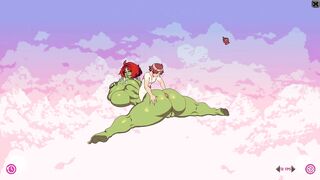 Furry game Cloud Meadow Ogre girl with huge boobs