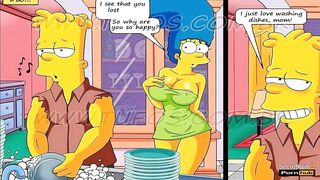 The Simpsons  - The Checkers Game - Adult Bert Anal Fuck Lisa - Stepsister Stepbrother parody