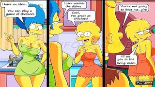 The Simpsons  - The Checkers Game - Adult Bert Anal Fuck Lisa - Stepsister Stepbrother parody