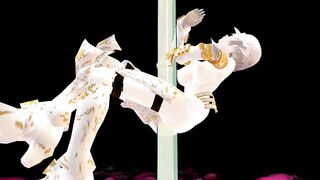 【MMD】(Demo) Hamakaze - Pole Dance【No sound】【R-18】