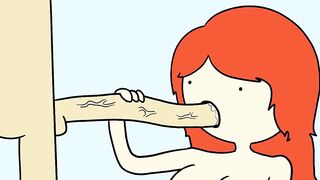 Innocent Redhead Deepthroating HUGE Monster Cock