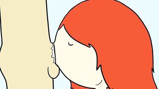 Innocent Redhead Deepthroating HUGE Monster Cock