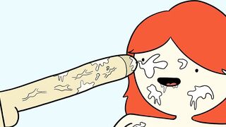 Innocent Redhead Deepthroating HUGE Monster Cock