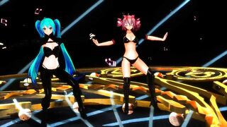 【MMD】Miku-san & Tet-san - Girls with a brain burst!【R-18】