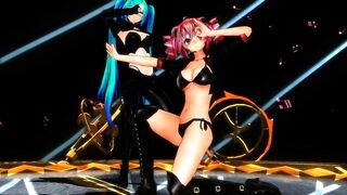 【MMD】Miku-san & Tet-san - Girls with a brain burst!【R-18】