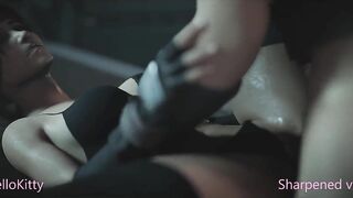 Final Fantasy Cloud Fucking Jessie after Workout Cheating Against Girfriend Tifa