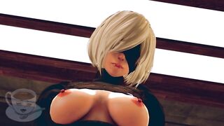 2B with Big Boobs Has Sex (Nier: Automata Parody)