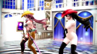 【MMD】Kagura - One Chanbara Z (MAGNET)【R-18】