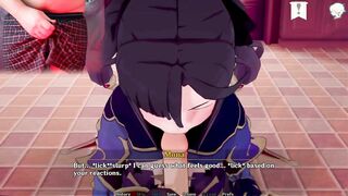 Genshin Impact Mona Blow Job