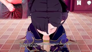 Genshin Impact Mona Blow Job