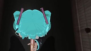 3D HENTAI POV Hatsune Miku sucks your cock hard until you cum