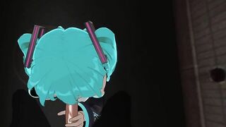 3D HENTAI POV Hatsune Miku sucks your cock hard until you cum