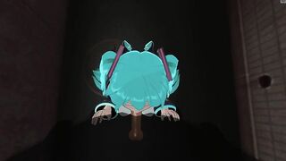 3D HENTAI POV Hatsune Miku sucks your cock hard until you cum