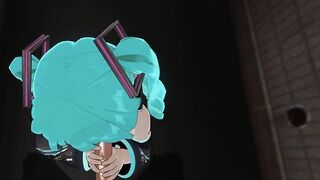 3D HENTAI POV Hatsune Miku sucks your cock hard until you cum