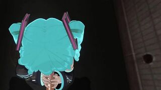 3D HENTAI POV Hatsune Miku sucks your cock hard until you cum