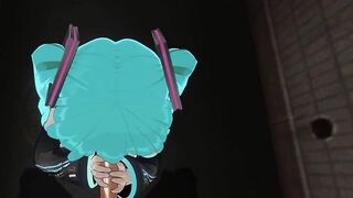 3D HENTAI POV Hatsune Miku sucks your cock hard until you cum