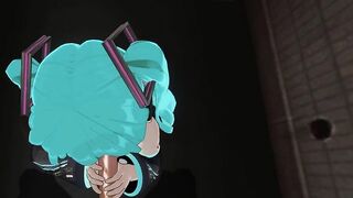 3D HENTAI POV Hatsune Miku sucks your cock hard until you cum
