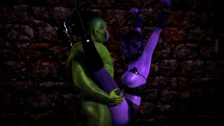 Bound elf gets fucked by a big cock