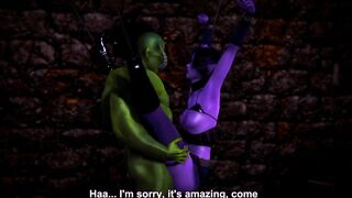 Bound elf gets fucked by a big cock