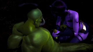 Elf jerking off big green cock