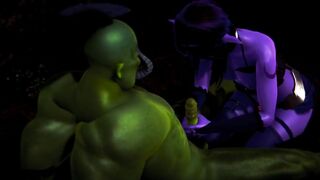 Elf jerking off big green cock