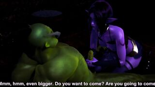Elf jerking off big green cock