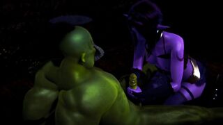 Elf jerking off big green cock