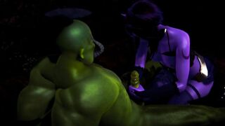 Elf jerking off big green cock