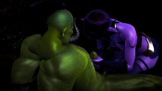 Elf jerking off big green cock