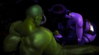 Elf jerking off big green cock
