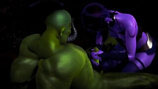 Elf jerking off big green cock