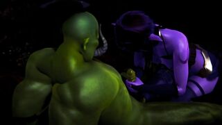 Elf jerking off big green cock