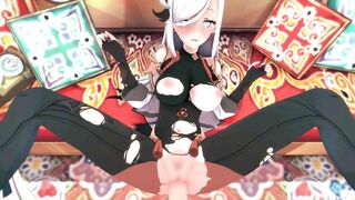 0398 -【R18-2D】Genshin Impact 原神 Aunty Shenhe 申鹤 X Chong Yun