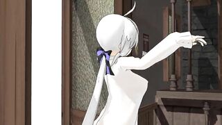 【MMD】Haku-san turns over here & Baby (Corrects sound deviation)【R-18】
