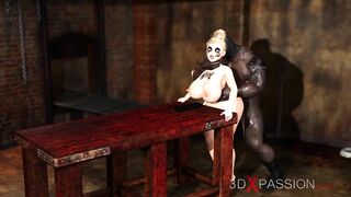 Anal whore can't get enough black cock up her big booty hole