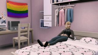 Sweet LadyBoy receives a client at home (Eng Sub The Sims 4)
