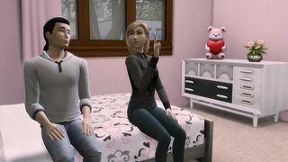 Sweet LadyBoy receives a client at home (Eng Sub The Sims 4)