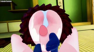 POV Feet Hentai Shimei Ryomou pleases you in Japanese House Ikkitousen
