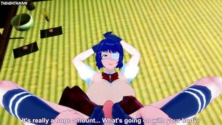 POV Feet Hentai Shimei Ryomou pleases you in Japanese House Ikkitousen