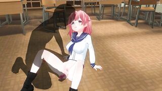 3D HENTAI Teacher found a vibrator in a schoolgirl's bag and put it in her pussy